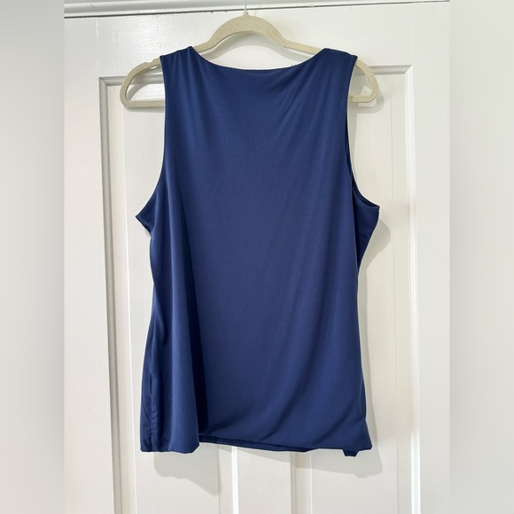 Halogen sleeveless navy blue soft blouse top nwt cami - Picture 4 of 9